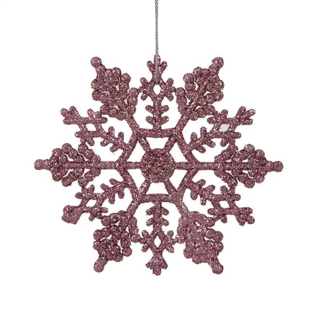 4" Pretty in Pink Snowflakes 24/Pvc Box