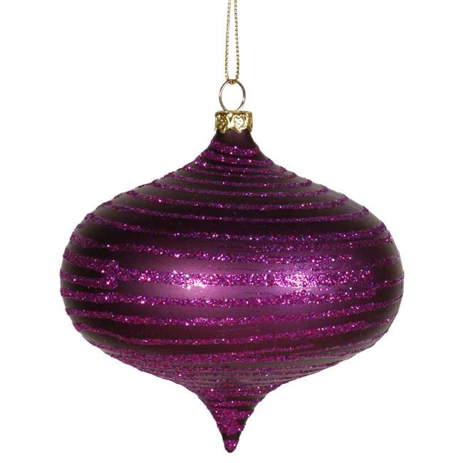 4" Plum Matte-Glitter Onion