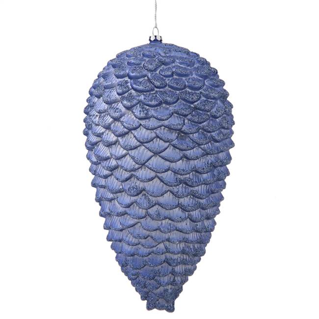 10'' Periwinkle Matte-Glitter Pinecone