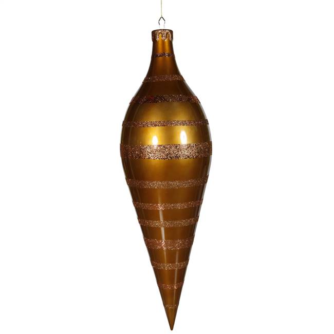 36" Antiq Gold Glaze-Glitt-Sequin Finial