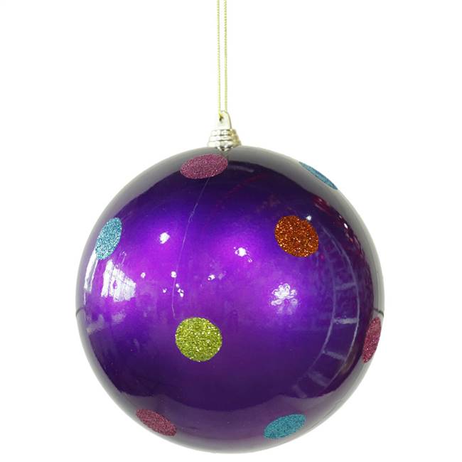 5.5" Purple Candy Polka Dot Ball