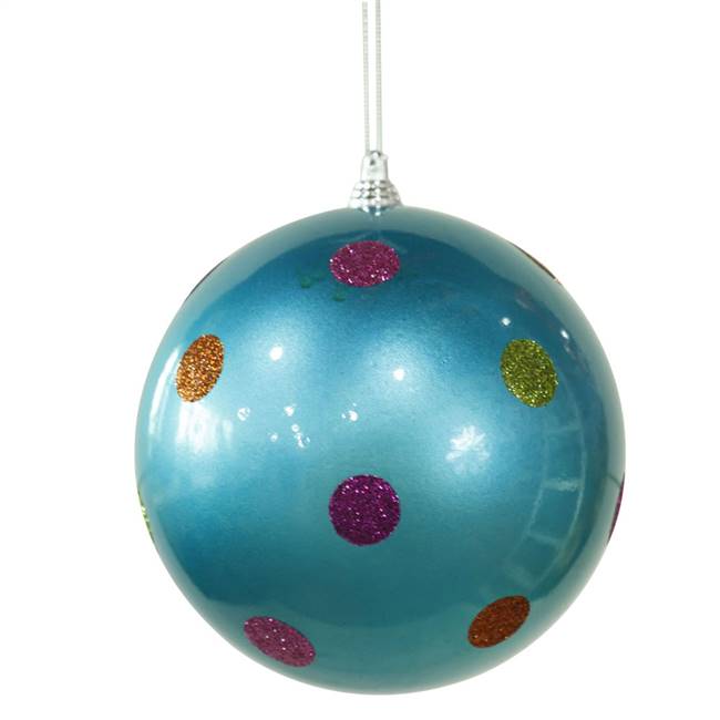 5.5" Turquoise Candy Polka Dot Ball