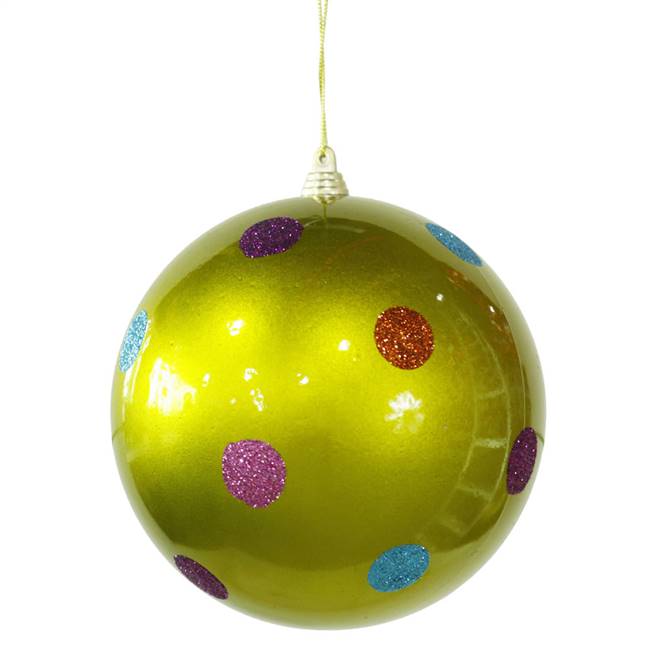 5.5" Lime Candy Polka Dot Ball
