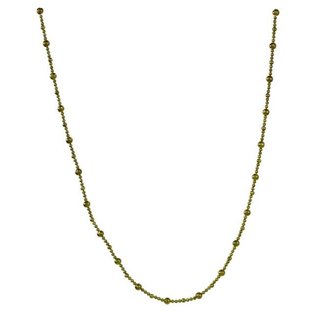 9' Dk Olive Shiny Faceted Ball Garland