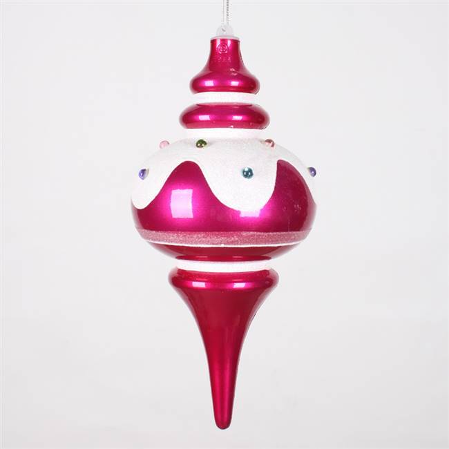 10'' Candy Cerise Snow Jewel Finial