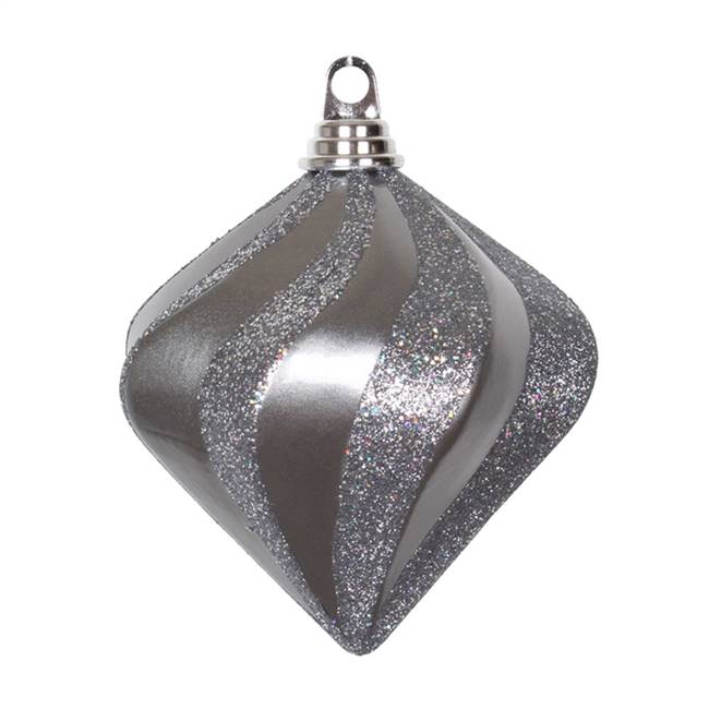 6" Pewter Candy Glitter Swirl Diamond