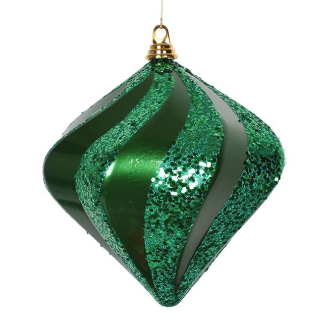 10'' Green Candy Glitter Swirl Diamond