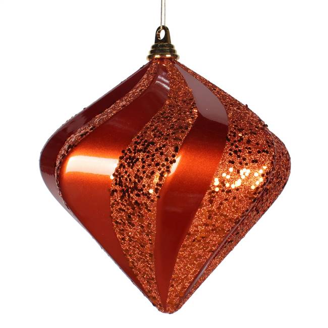 10'' Orange Candy Glitter Swirl Diamond