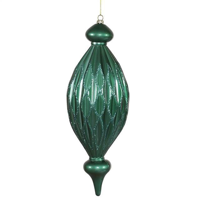 12" Emerald Candy Glitter Diamond Finial