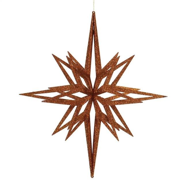 32" Copper 3D Glitter Star