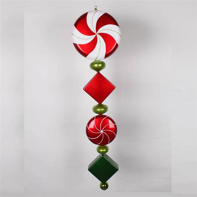 45" Red/Lime/Green Jumbo Finial