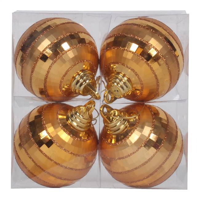 4" Anti Gold Shiny-Matte Mirror Ball 4/B
