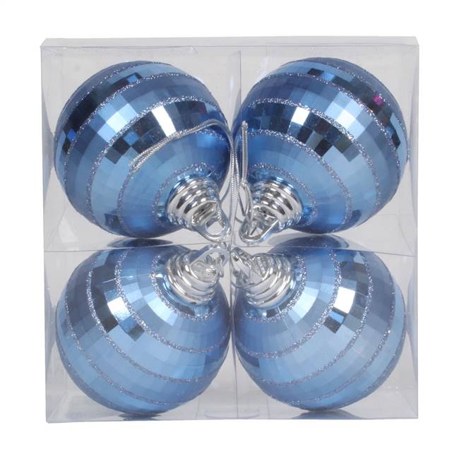 4" Periwinkle Shiny-Matte Mirror Ball 4/