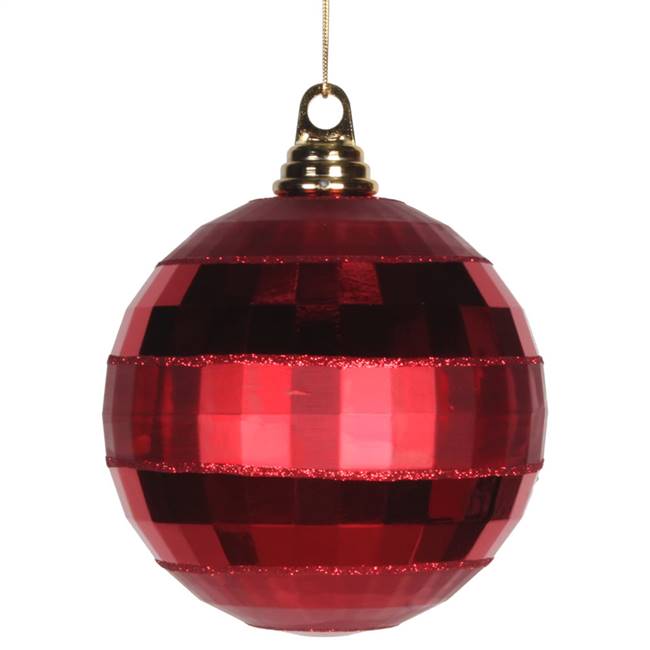 5.5" Red Shiny-Matte Mirror Ball