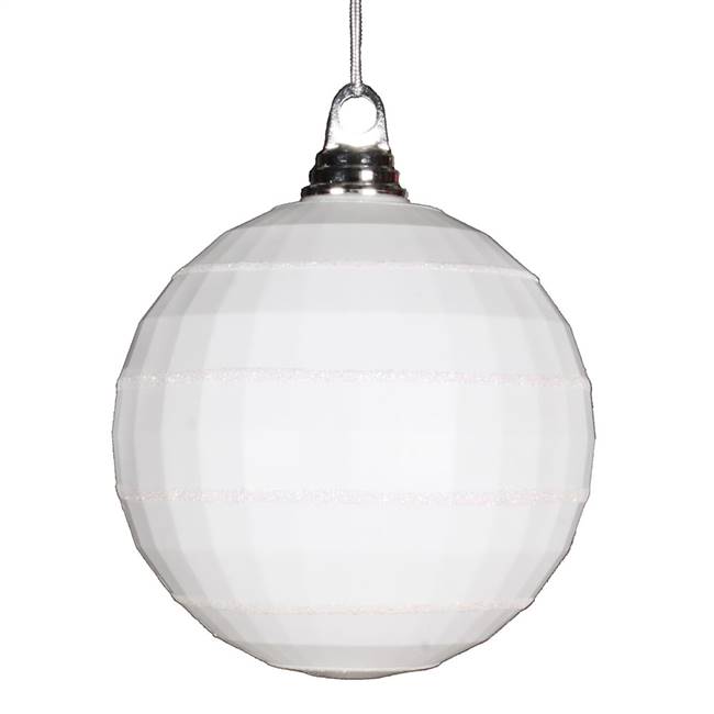 5.5" White Shiny-Matte Mirror Ball