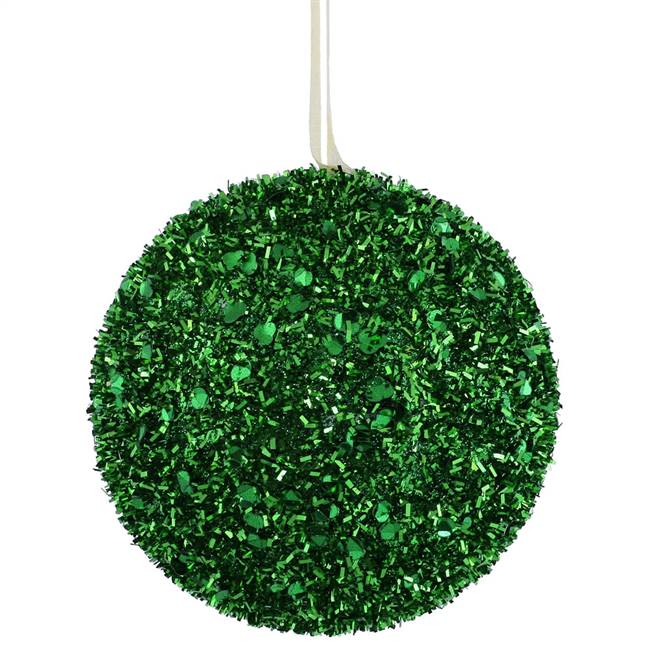 6" Green Sequin Glitter Ball 2/Box