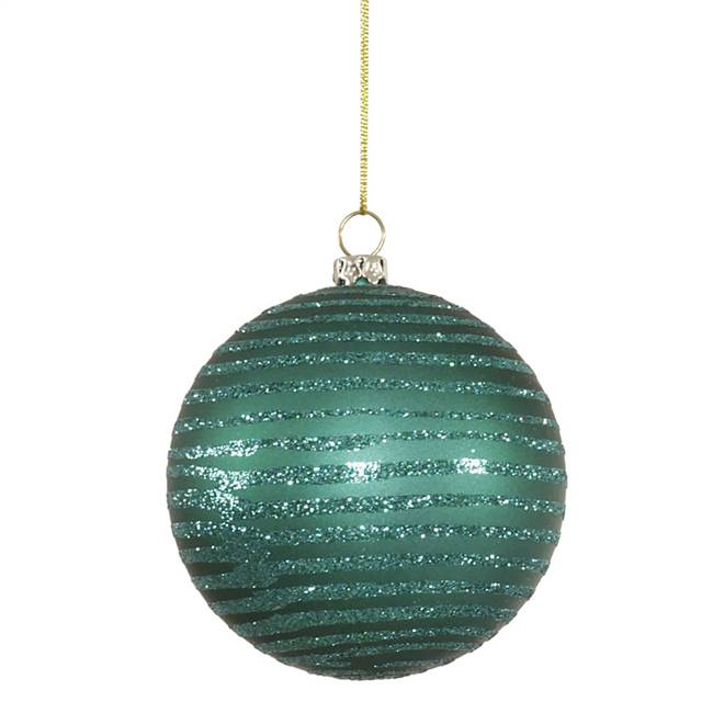 4.75" Emerald Matte-Glitter Ball 3/Box