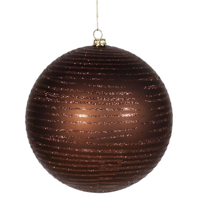 5.5" Chocolate Matte-Glitter Ball 2/Box