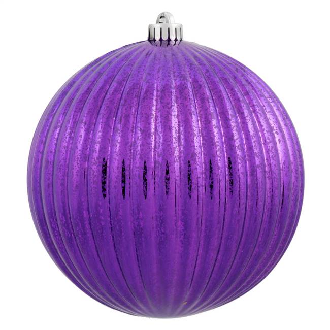6" Purple Mercury Pumpkin Ball 4/Bg