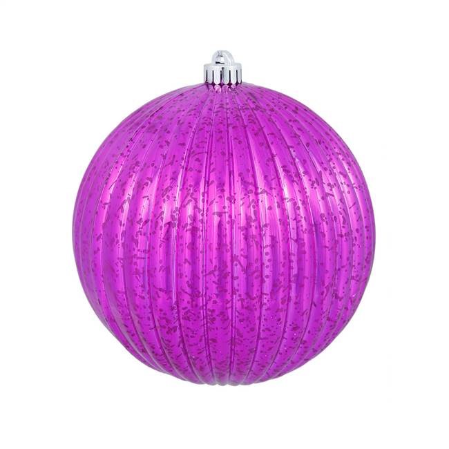 6" Magenta Mercury Pumpkin Ball 4/Bg