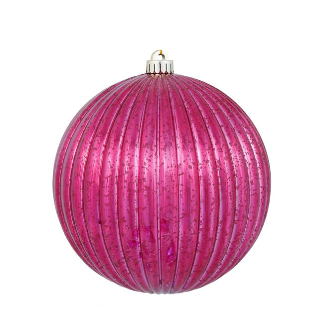 6" Wine Mercury Pumpkin Ball 4/Bg