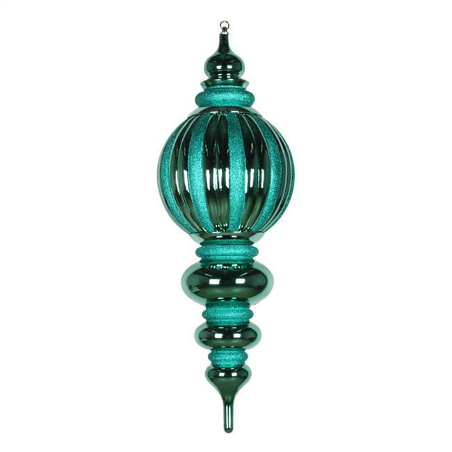 35" Emerald Shiny Glitter Finial