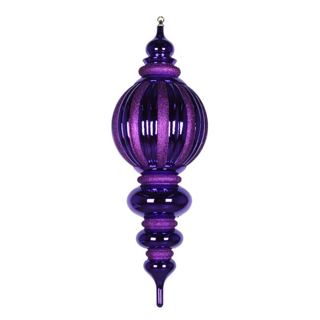 35" Purple Shiny Glitter Finial