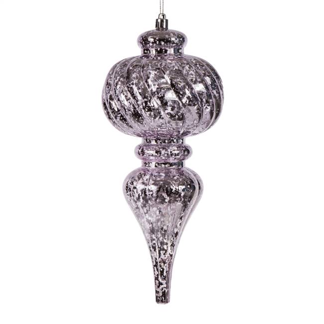 10" Lavender Shiny Mercury Finial 3/Bg