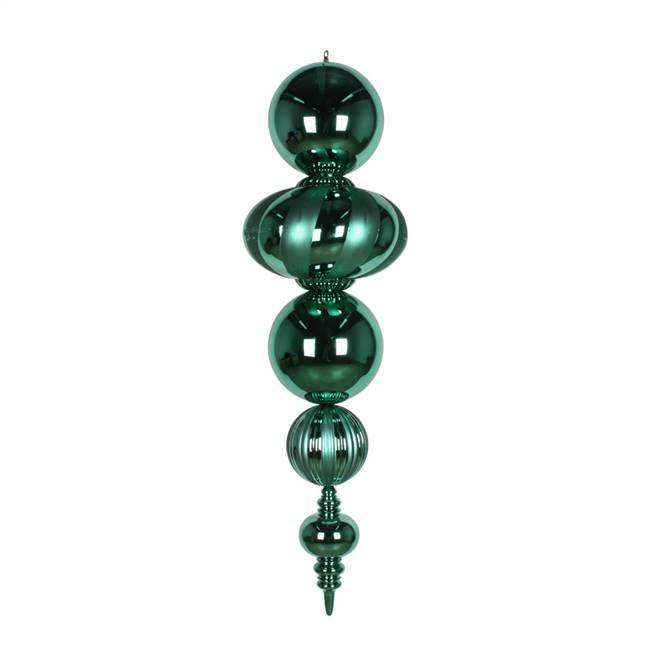 54" Emerald Shiny Matte Finial