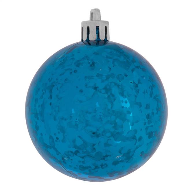 4"  Turquoise Shiny Mercury Ball 6/bag