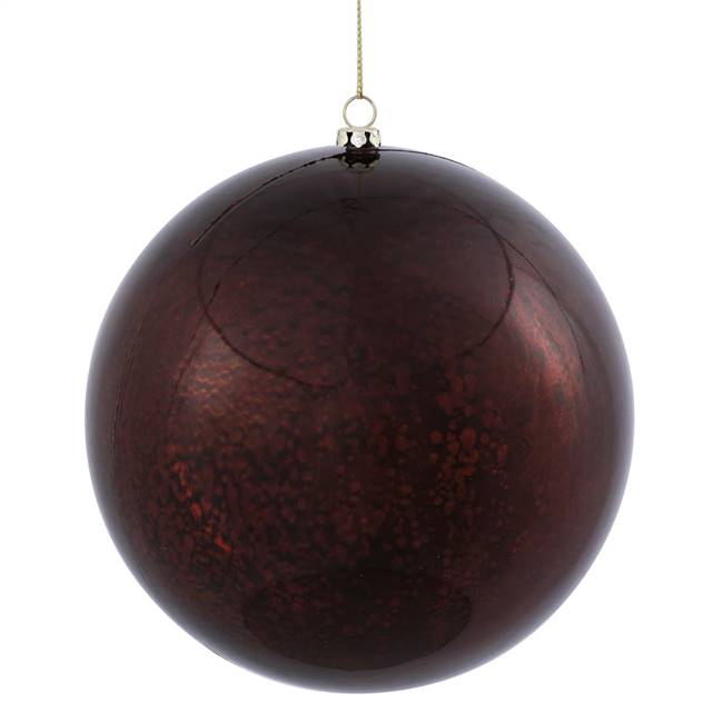 6" Chocolate Shiny Mercury Ball 4/bag