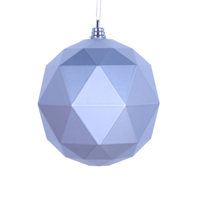 4.75" Silver Matte Geometric Ball 4/Bag