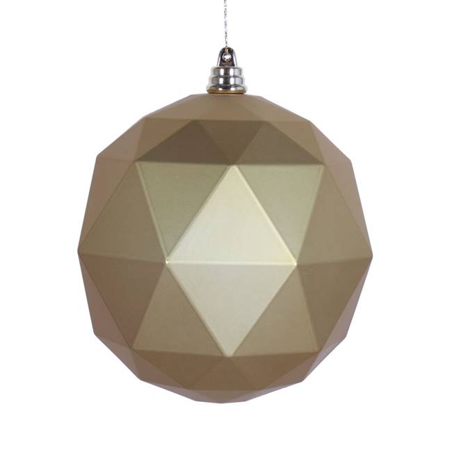 4.75" Gold Matte Geometric Ball 4/bag