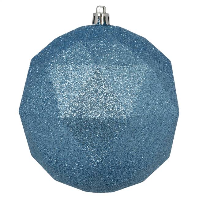 4.75" Periwinkle Glitter Geo Ball 4/Bg