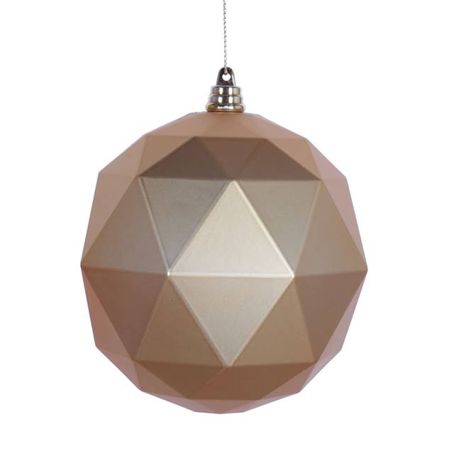 4.75" Honey Gold Matte Geo Ball 4/bag