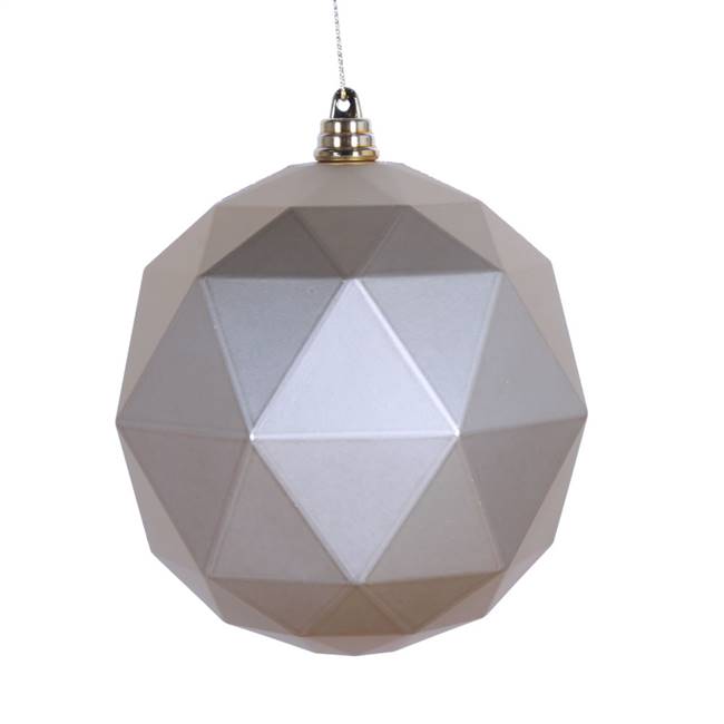 4.75" Champagne Matte Geo Ball 4/bag