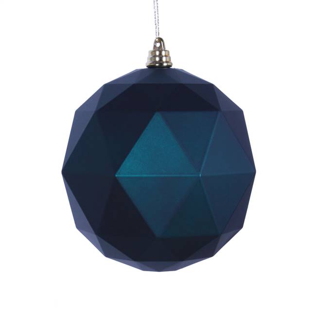 4.75" Sea blue Matte Geo Ball 4/bag