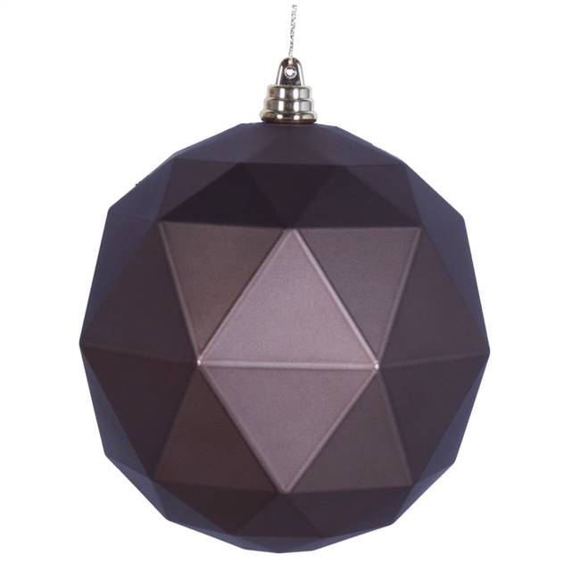 4.75" Mocha Matte Geometric Ball 4/bag