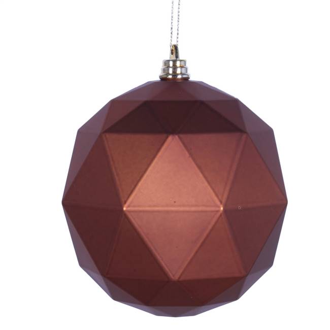 4.75" Copper Matte Geometric Ball 4/bag