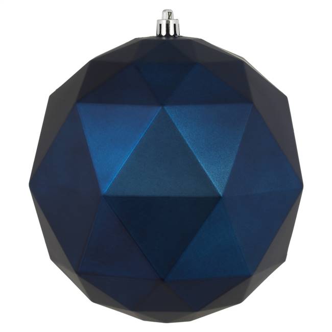 6" Midnt Blue Matte Geo Ball 4/Bg