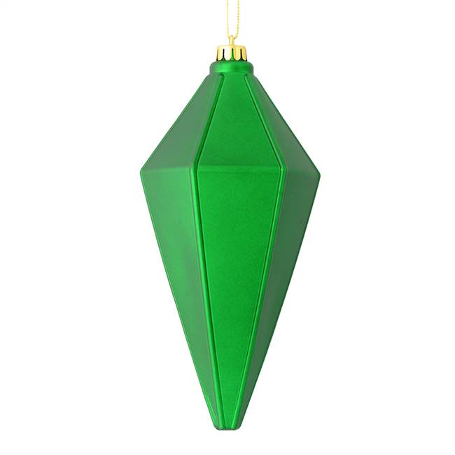 7" Green Matte Lantern Ornament 4/Bag