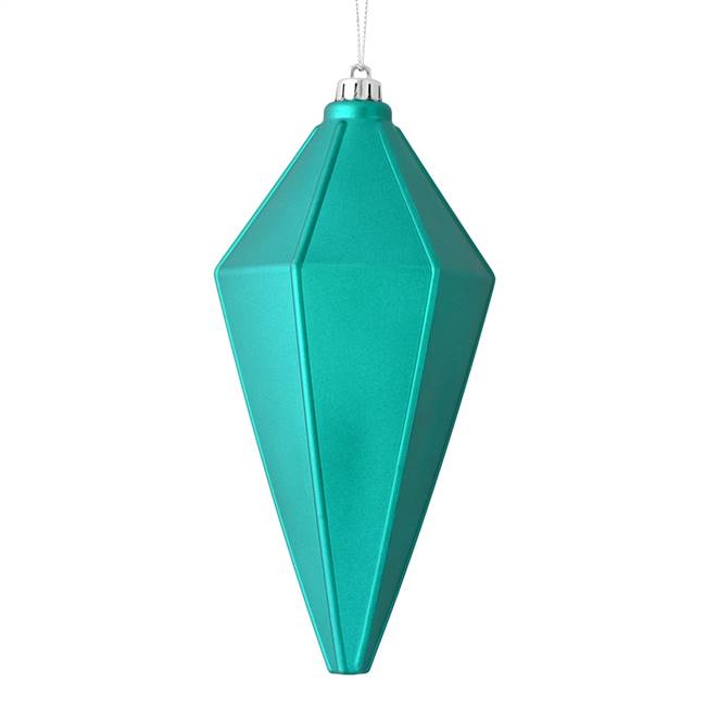 7" Teal Matte Lantern Ornament 4/Bag