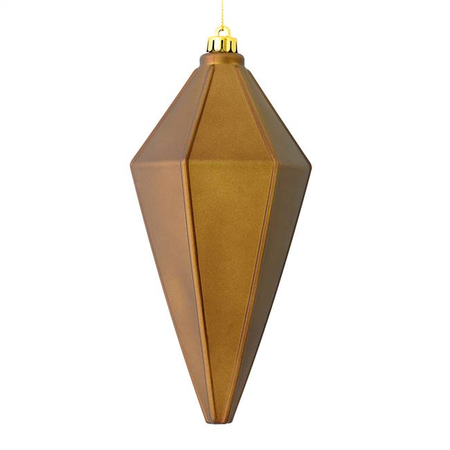 7" Mocha Matte Lantern Ornament 4/Bag