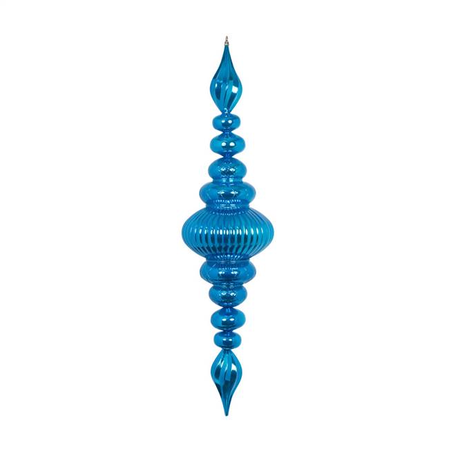 41" Turquoise Shiny Finial Ornament