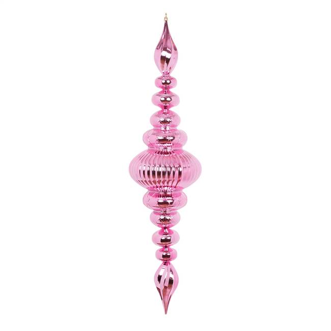 41" Pink Shiny Finial Ornament