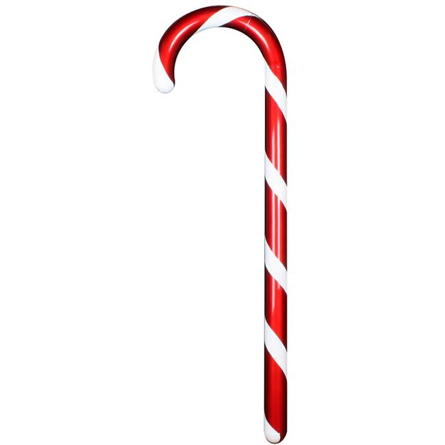 48" Red Candy Cane/White Glitter