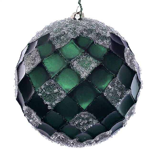 4.75" Emerald Net Beaded Ball 3/Bag
