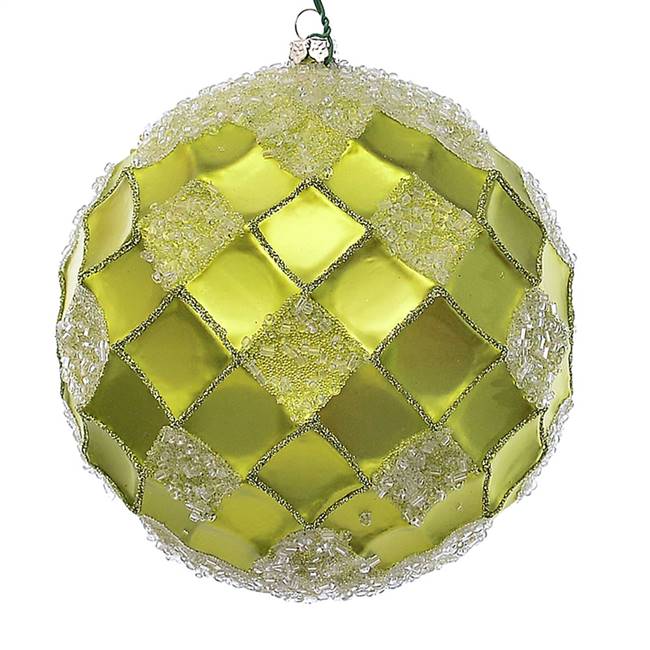 4.75" Lime Net Beaded Ball 3/Bag