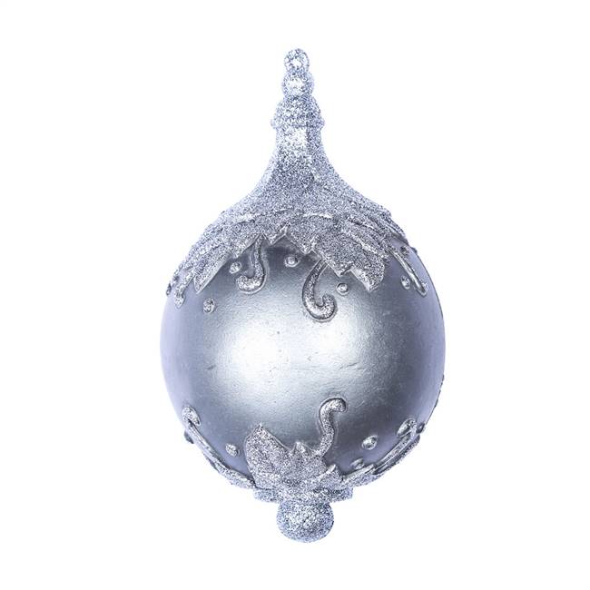 10" Pewter Antique Leaf Drop Ornament