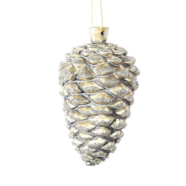 5.5" Gold Antique Pinecone Orn 3/Bag